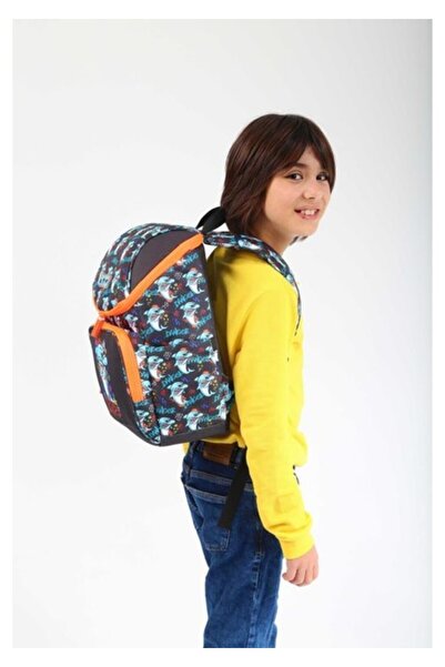 KAUKKO Kids Backpack Cube Shark L5175