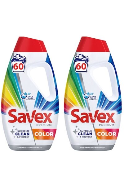 SAVEX Liquid Detergent 2x2.7L Color - 120 Washes