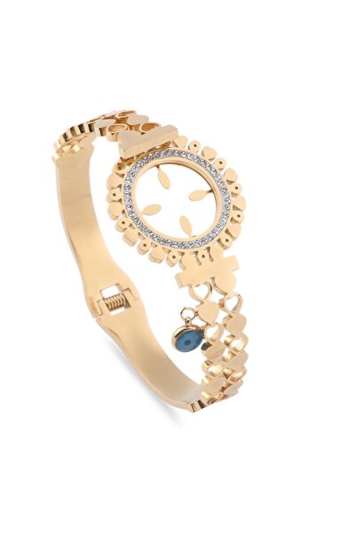 Jewerly أصفاد ذهبية نسائية من الفولاذ