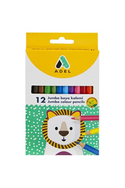 Adel Jumbo Hexa Boya Kalemi 12 Renk Tam Boy