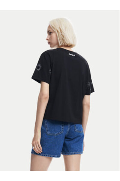 Desigual Γυναικείο T-Shirt 24WWTK96 Μαύρο