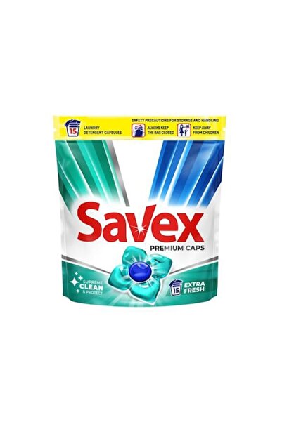 SAVEX Detergent Capsules Super Caps Extra Fresh 15 pcs