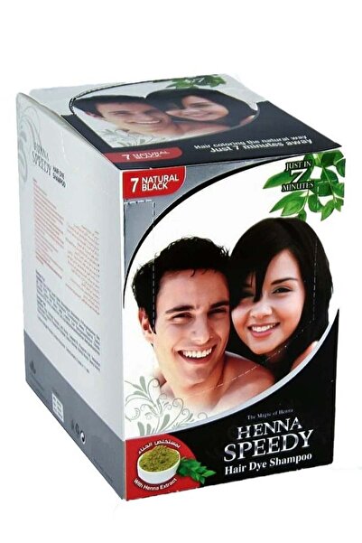Henna Speedy Hair Dye Shampoo Natural Black 12 X 30ml