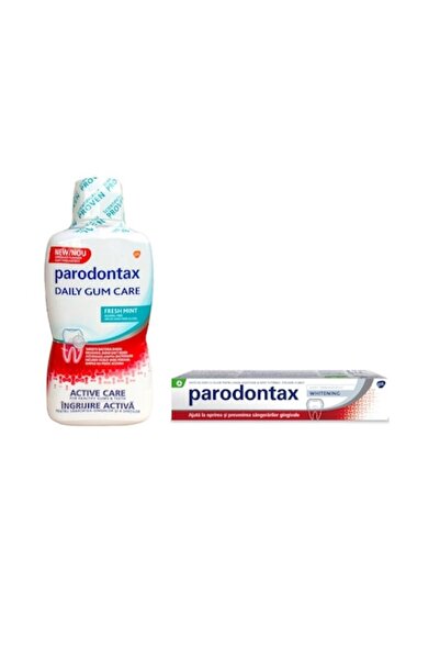 Parodontax Set 2 x Pasta de Dinti Parodontax, 75 ml si Apa de Gura Daily Care Fresh Mint, 500 ml