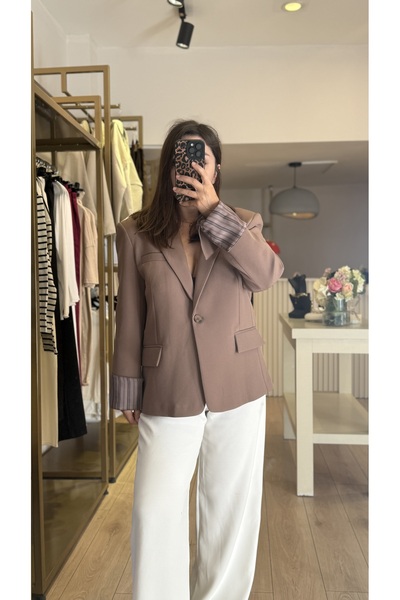 Fast Perry Blazer Ceket (sütlü kahve)