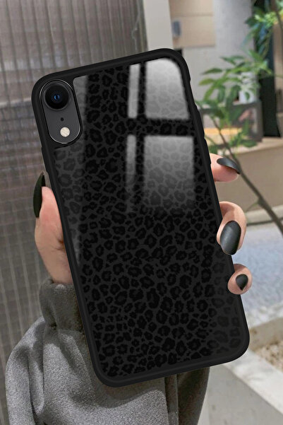 Snacase iPhone Xr Uyumlu Leopar Tasarımlı Glossy Premium Kılıf