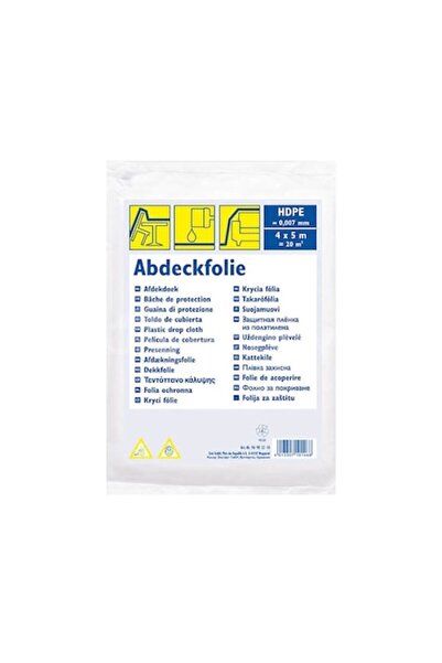 Clino Folie de protecție pentru vopsire HDPE 4x5m (20 m²) 7 microni