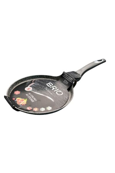 BRIO Tigaie antiaderenta 5 straturi Stone pentru clatite, 25 cm, Negru