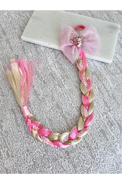 EMKSHOP Изкуствена коса Детски аксесоар за коса с мъниста и плитки Elsa Hair