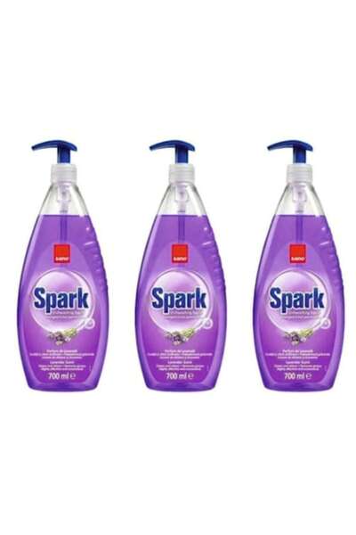 Sano 3 x Detergent de vase Spark Lavandă, 700 ml