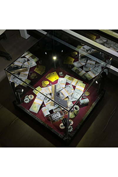 OKO DESİGN Lüks Tarz Sehpa - Füme Cam / Mermer Mdf