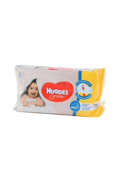 Huggies Pack 6 x Unistar Wet Wipes - 56 pcs