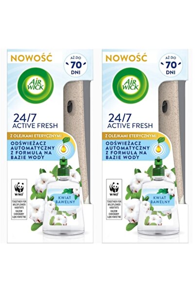 Air Wick Set 2 Automatic Air Fresheners Active Fresh, Cotton Essence, 228ml