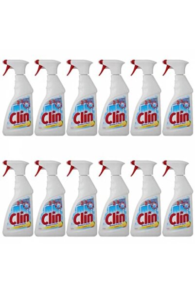Clin Pack of 12 - Lemon Window Cleaner with Spray