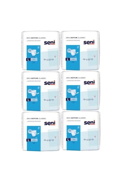 Metru Patrat Scutece Seni Active Classic pentru adulți, model pull-up, nr. 3, mărime L – 30 buc/set × 6 seturi