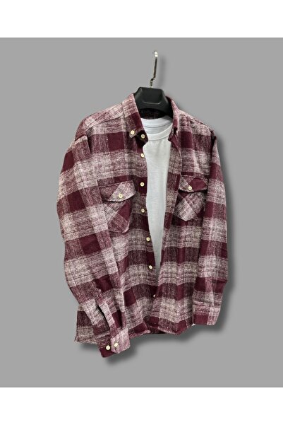 ATİLLA ÖZER Regular Fit Classic Fit Lumberjack Fabric Double Pockets Flap Pockets Button Closure