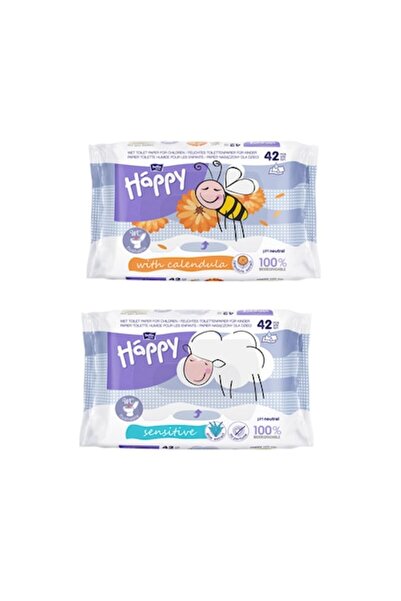 Happy Συσκευασία χαρτιού υγείας 2 x Wet Sensitive 2 x 42 τεμάχια