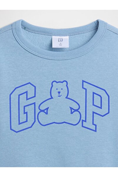 GAP Erkek Bebek Açık Mavi Logo Sweatshirt