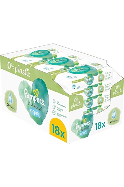 Pampers Harmonie Aqua Wet Wipes, 18 packs x 48, 864 pcs