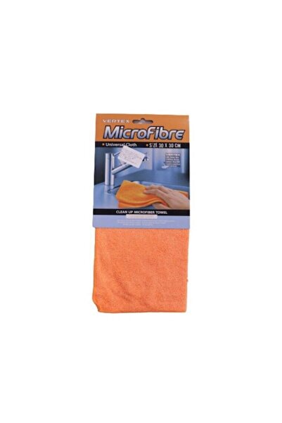VERTEX Pack of 6 Universal Microfiber Cloths, orange, 30x30 cm