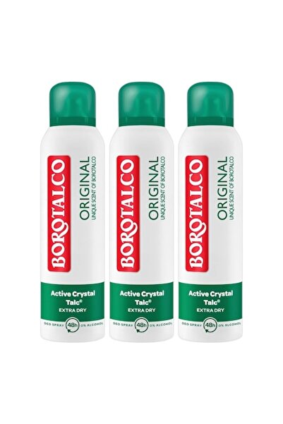 Borotalco Package 3 x Deodorant Spray Borotalco, Original Unique Scent, 150 ml