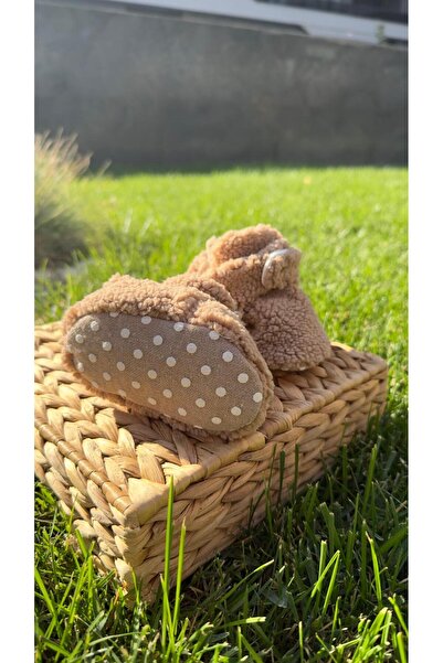BabyDia Lamb Fabric Non-Slip Sole Booties
