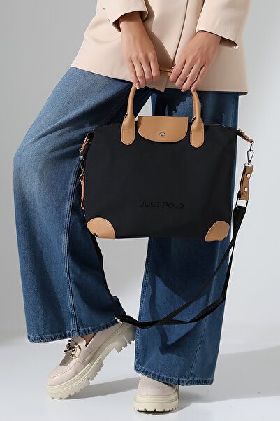 Just Polo Waterproof Large Size Women's Hand and Shoulder Bag with Wide Adjus...