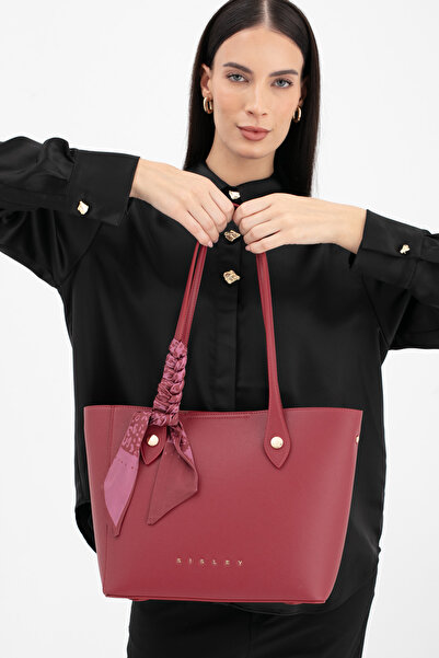 Sisley Women's Shoulder Bag Burgundy - Stone Sly284