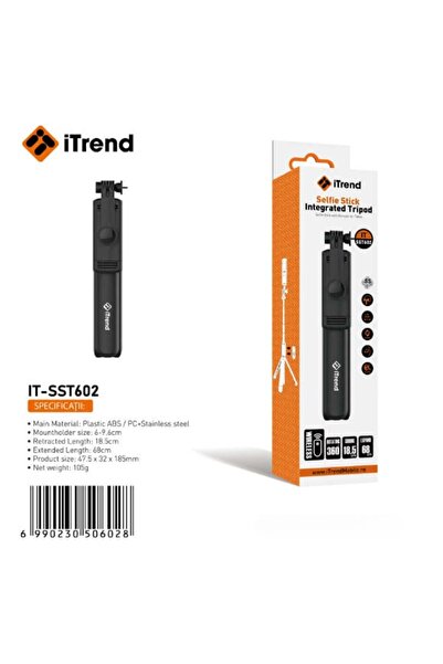 itrend Selfie Stick Bluetooth SST 602 with Tripod and Detachable Remote