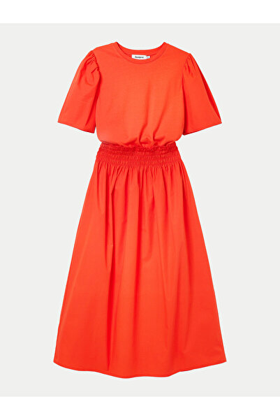 Desigual Γυναικείο Καλοκαιρινό Φόρεμα 24SWVW67 Πορτοκαλί