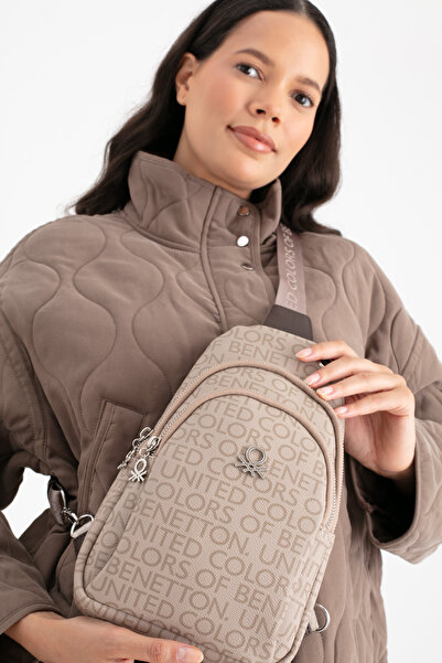 United Colors of Benetton Benetton Women's Body Bag Stone-Brown Bnt1644