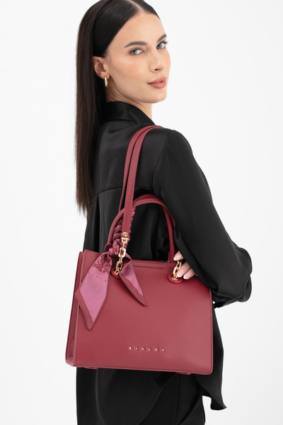 Sisley Women's Shoulder Bag Burgundy - Stone Sly283