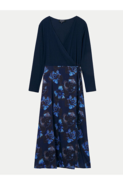 Desigual Γυναικείο Φόρεμα Casual 24WWVW37 Μπλε Σκούρο Μπλε