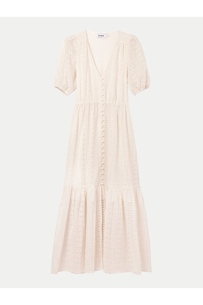 Desigual Γυναικείο Καλοκαιρινό Φόρεμα 24SWVW05 Λευκό