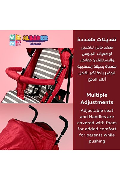 ALBADER Foldable Baby Stroller with Sunshade Lightweight and Compact Design for Infants and Toddlers