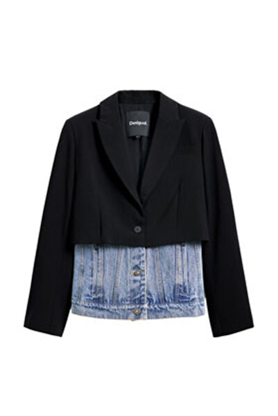 Desigual Γυναικείο Μπλέιζερ 25SWEW28 Μαύρο