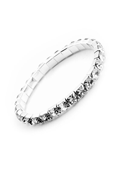Jewerly سوار نسائي فضي لامع من الفولاذ