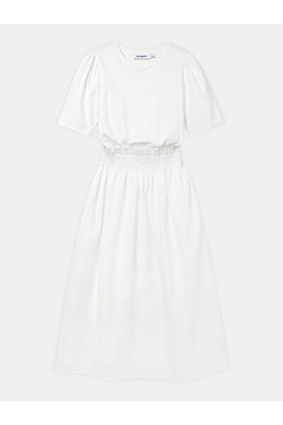 Desigual Γυναικείο Καλοκαιρινό Φόρεμα 24SWVW67 Λευκό