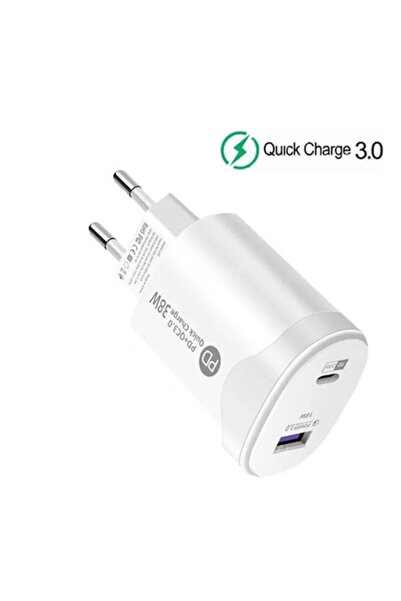 Poro Online Incarcator Telefon Priza USB-A / Type C + Cablu IPH. LDO-BY 220