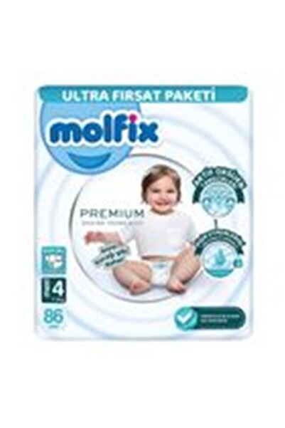 Molfix Premium No:4 Maxi Boy Bebek Bezi 86'lı