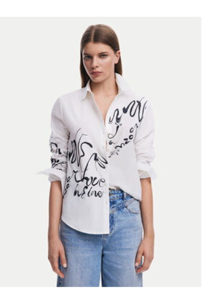 Desigual Γυναικείο Πουκάμισο 25SWCW05 Λευκό