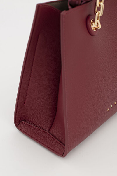 Sisley Women's Shoulder Bag Burgundy - Stone Sly283