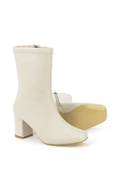 Ziya , Kadın Topuklu Bot 1531044Z4007 Bej