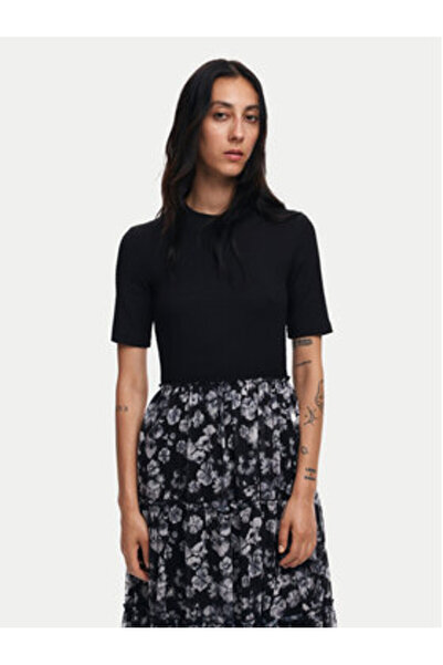 Desigual Γυναικείο Φόρεμα Casual 24WWVW54 Μαύρο