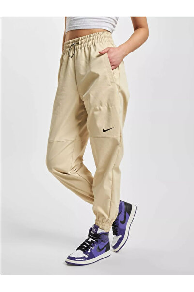 Nike Sportswear Swoosh Woven Kadın Sarı Eşofman Altı