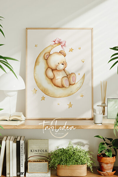 tablodea Poster înrămat cu model ursuleț de pluș pentru decorarea pereților c...