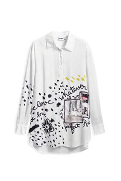 Desigual Γυναικείο Πουκάμισο 25SWCW41 Λευκό