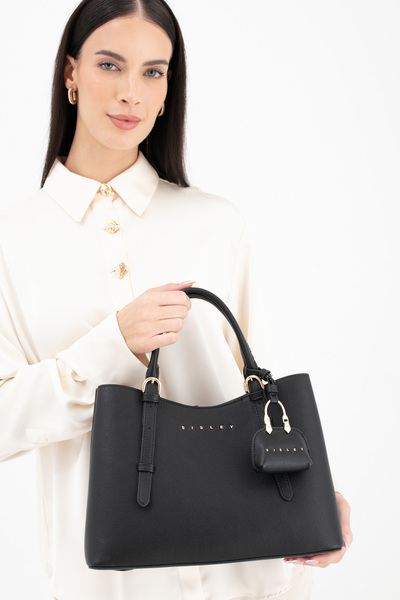 Sisley حقيبة يد نسائية سوداء SLY296