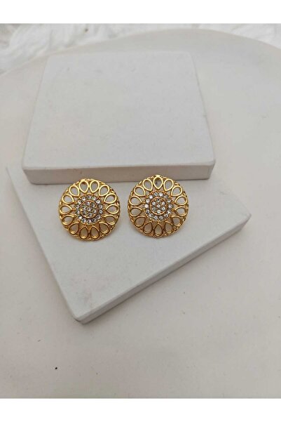 KYOLA DESİGN Bohem Gold Kadın Taşlı Küpe