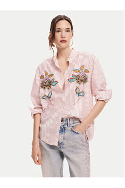 Desigual Γυναικείο Πουκάμισο 24WWCW40 Ροζ